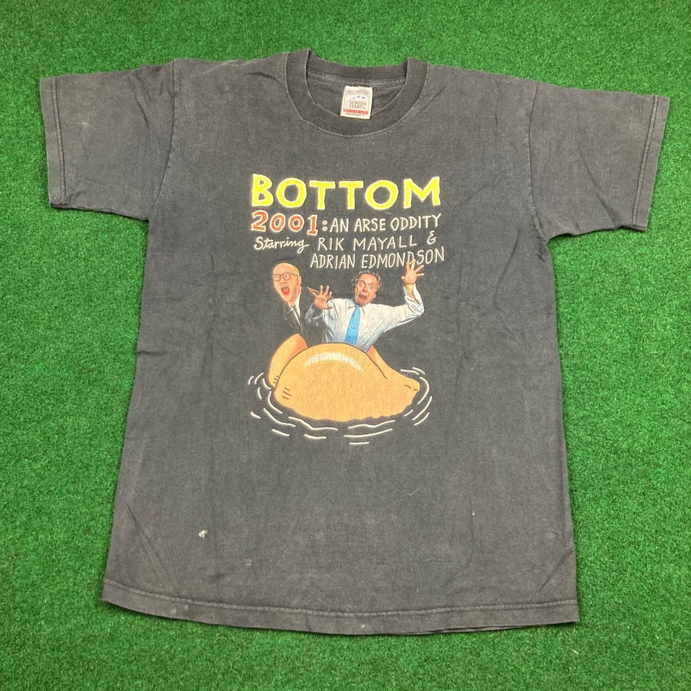 Vintage‎ The Bottom 2001 An Arse Oddity Shirt Mens M Black Live Show Comedy Y2K - Picture 2 of 14